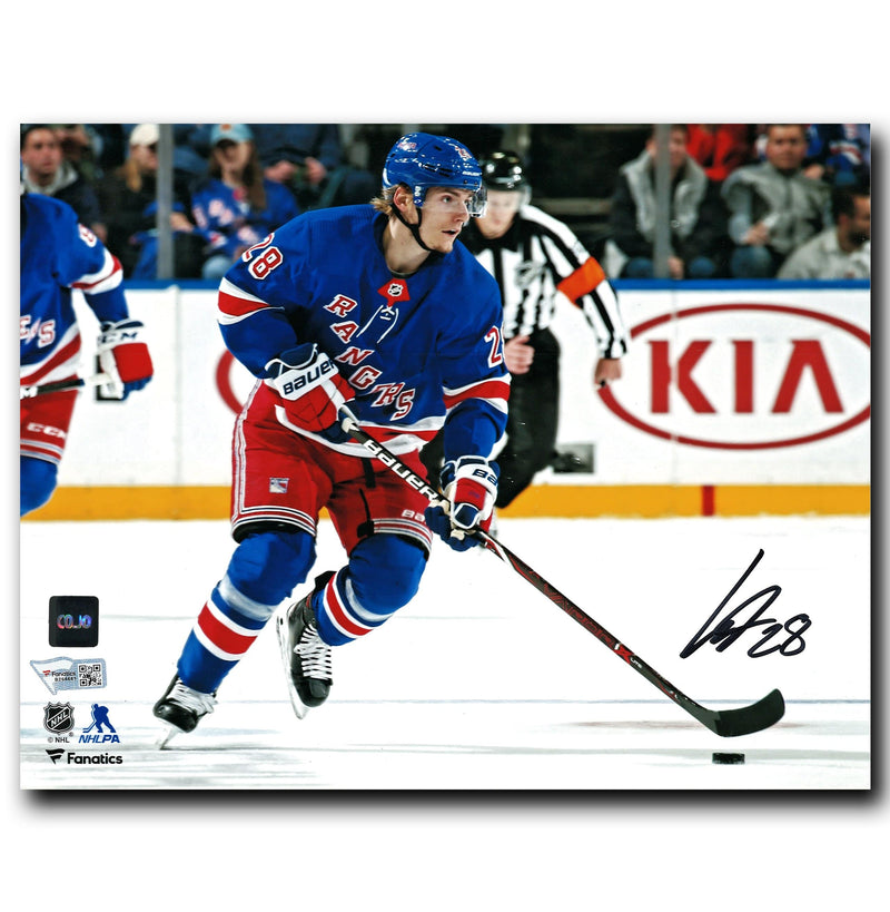 Lias Andersson New York Rangers Autographed Action 8x10 Photo CoJo Sport Collectables