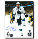 Logan Couture San Jose Sharks Autographed Goal Celebration 8x10 Photo CoJo Sport Collectables