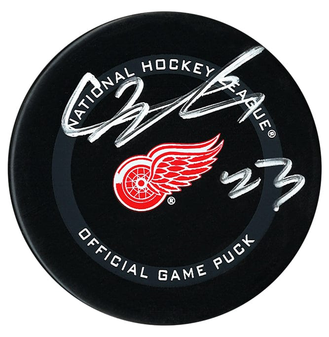 Lucas Raymond Autographed Detroit Red Wings Official Puck CoJo Sport Collectables Inc.