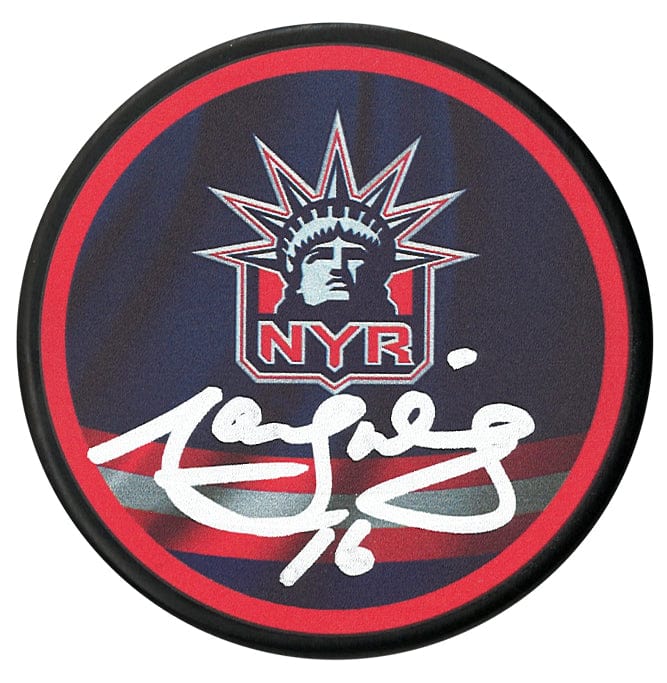 Marcel Dionne Autographed New York Rangers Reverse Retro Puck CoJo Sport Collectables Inc.