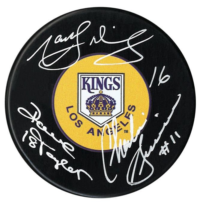Marcel Dionne, Dave Taylor, Charlie Simmer Autographed Triple Crown Line Los Angeles Kings Puck CoJo Sport Collectables
