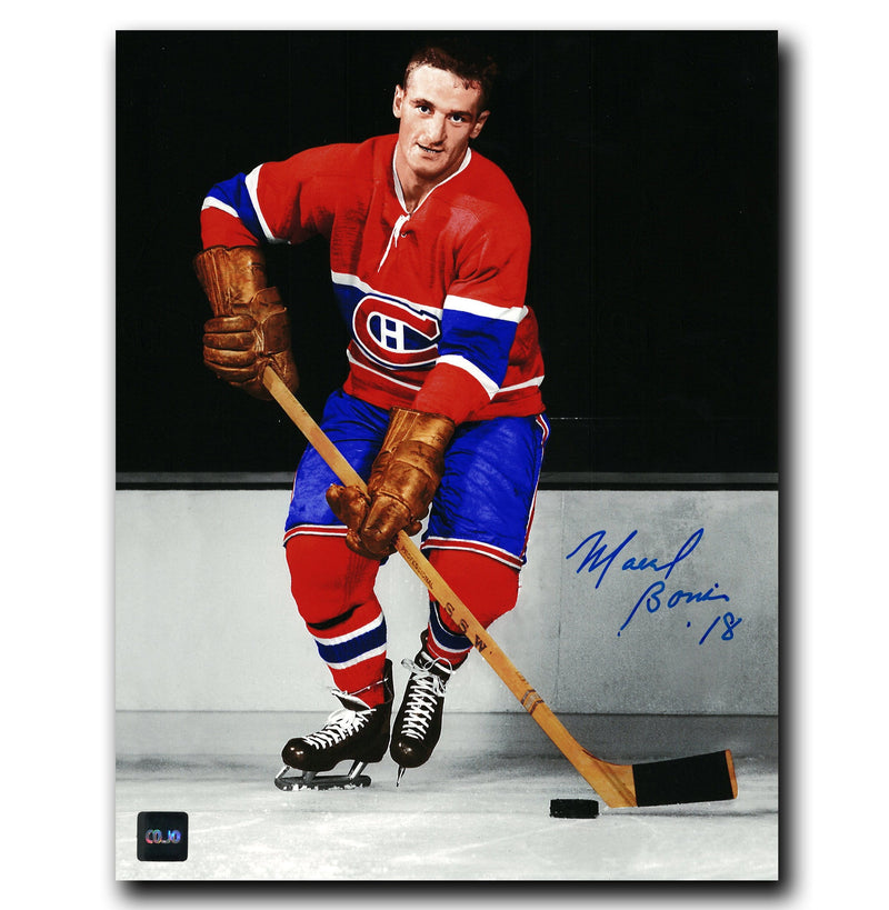 Marcel Bonin Montreal Canadiens Autographed Spotlight 8x10 Photo CoJo Sport Collectables Inc.