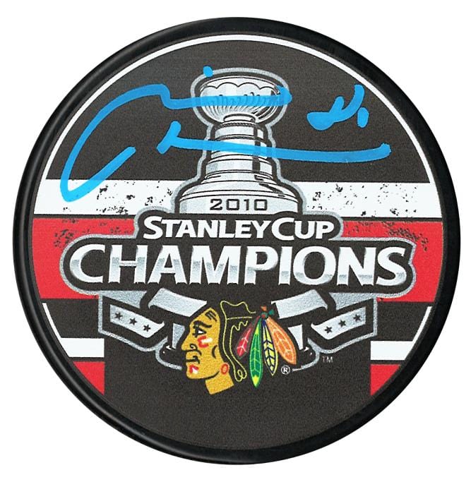 Marian Hossa Autographed Chicago Blackhawks 2010 Stanley Cup Champions Puck CoJo Sport Collectables Inc.