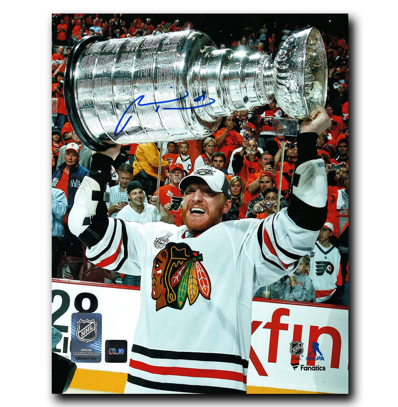 Marian Hossa Chicago Blackhawks Autographed 2010 Stanley Cup Champions 8x10 Photo CoJo Sport Collectables