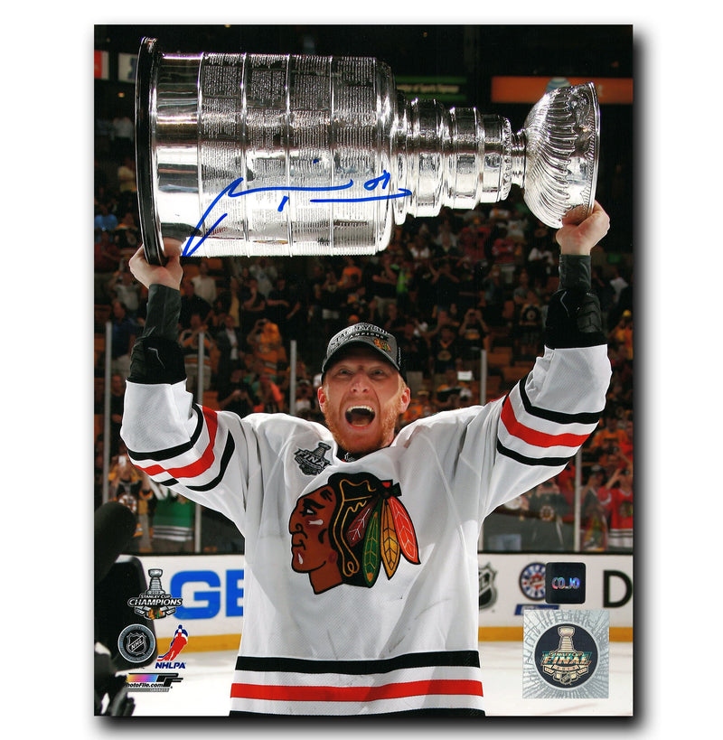 Marian Hossa Chicago Blackhawks Autographed 2013 Stanley Cup Champions 8x10 Photo CoJo Sport Collectables