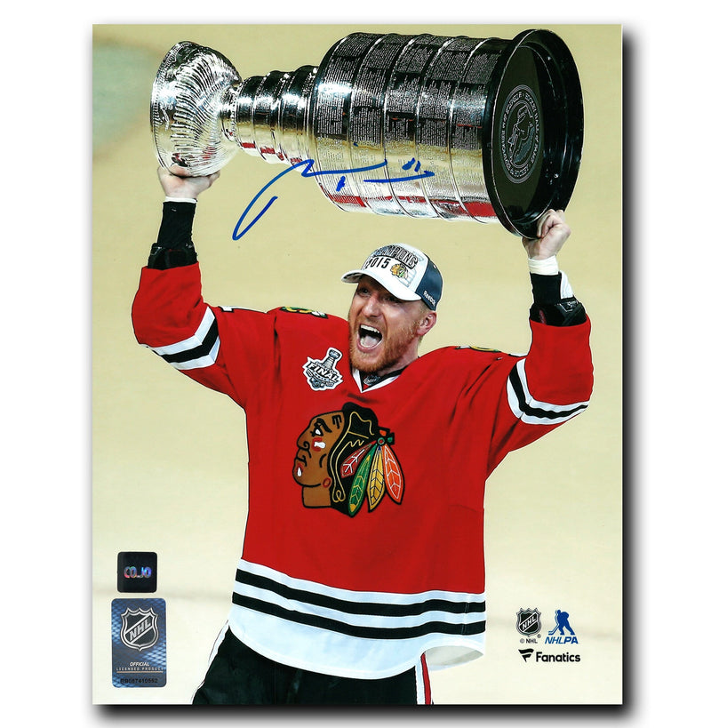 Marian Hossa Chicago Blackhawks Autographed 2015 Stanley Cup Champions 8x10 Photo CoJo Sport Collectables