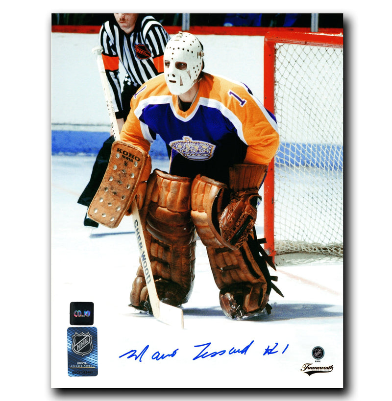 Mario Lessard Los Angeles Kings Autographed 8x10 Net Photo CoJo Sport Collectables Inc.