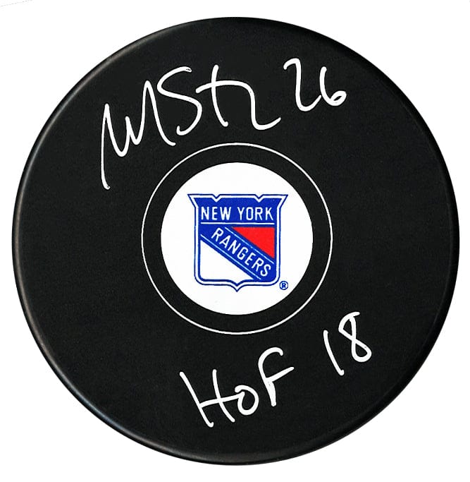 Martin St. Louis Autographed New York Rangers HOF Inscribed Puck CoJo Sport Collectables Inc.