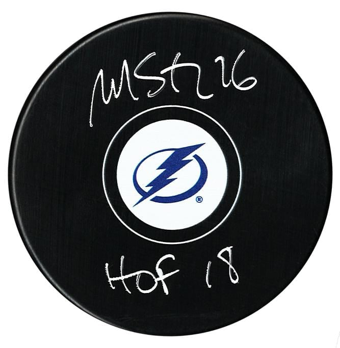 Martin St. Louis Autographed Tampa Bay Lightning HOF Puck CoJo Sport Collectables Inc.
