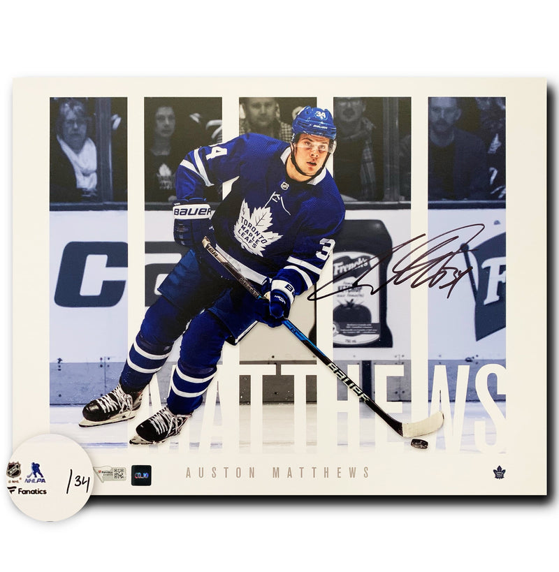 Auston Matthews Toronto Maple Leafs Autographed Limited Edition /34 11x14 Photo CoJo Sport Collectables Inc.