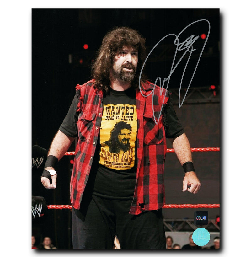 Mick Foley WWE Autographed Cactus Jack 8x10 Photo CoJo Sport Collectables Inc.
