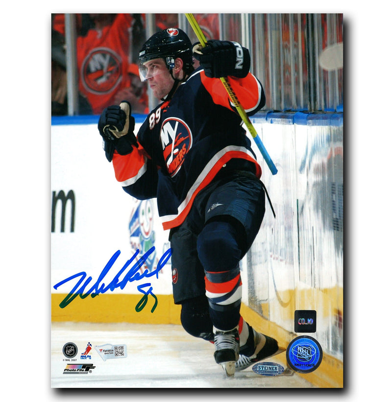 Mike Comrie New York Islanders Autographed Goal Celebration 8x10 Photo CoJo Sport Collectables Inc.