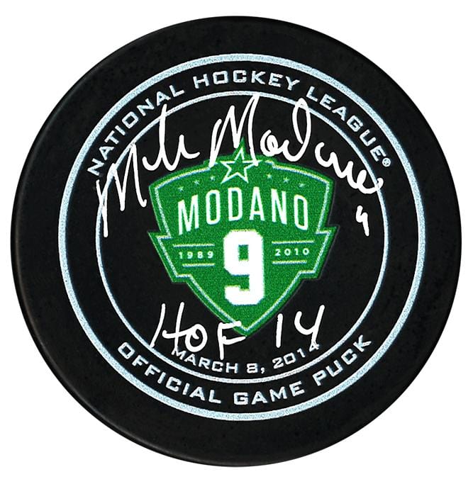 Mike Modano Dallas Stars Autographed Retirement Night Official Game Puck CoJo Sport Collectables Inc.