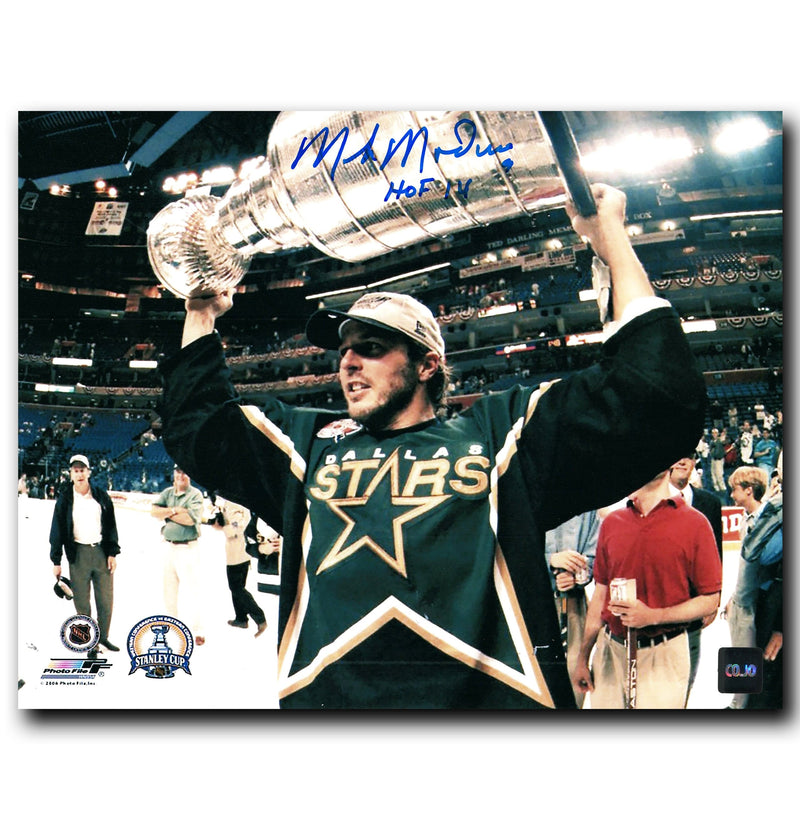 Mike Modano Dallas Stars Autographed Stanley Cup HOF Inscribed 8x10 Photo CoJo Sport Collectables