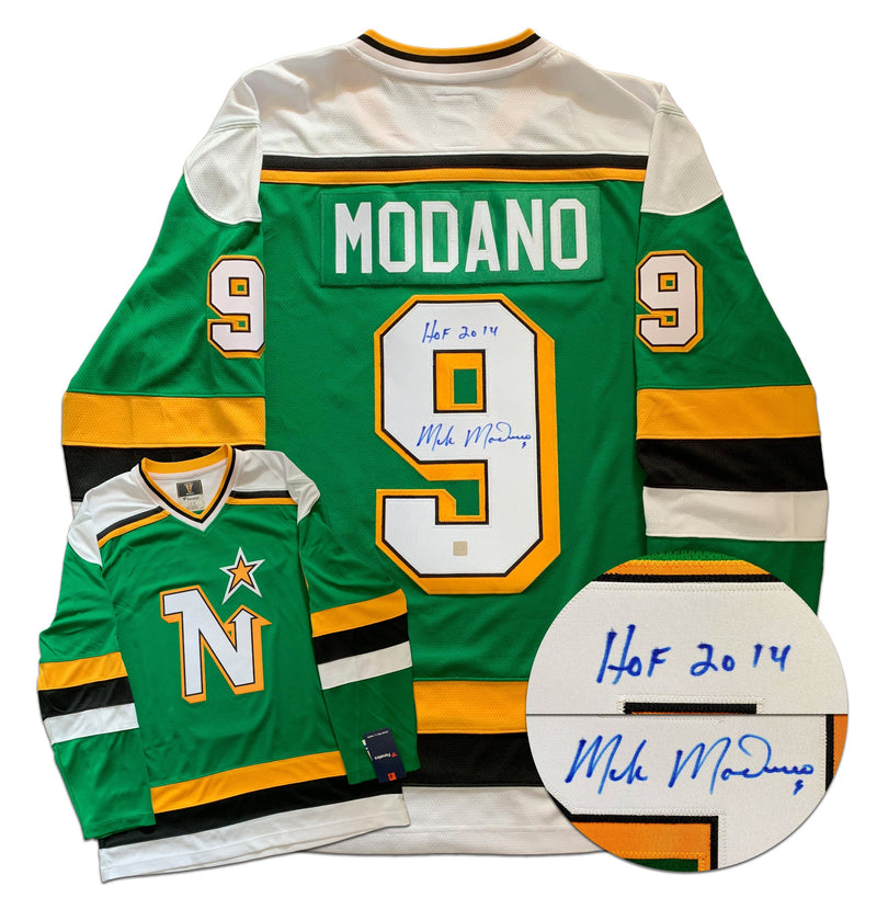 Mike Modano Minnesota North Stars Autographed Fanatics Vintage HOF Jersey CoJo Sport Collectables Inc.