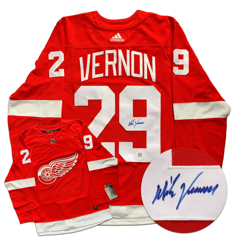 Mike Vernon Detroit Red Wings Autographed Adidas Pro Jersey CoJo Sport Collectables Inc.