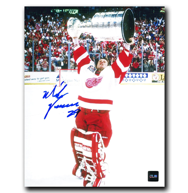 Mike Vernon Detroit Red Wings Autographed Stanley Cup 8x10 Photo CoJo Sport Collectables Inc.
