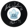 Mike Walton Autographed Toronto Maple Leafs Top 100 Inscribed Puck CoJo Sport Collectables Inc.
