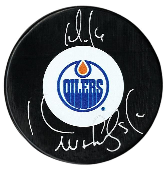 Mike Krushelnyski Autographed Edmonton Oilers Puck CoJo Sport Collectables Inc.