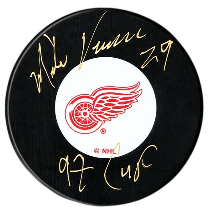 Mike Vernon Autographed Detroit Red Wings Stanley Cup Puck CoJo Sport Collectables Inc.