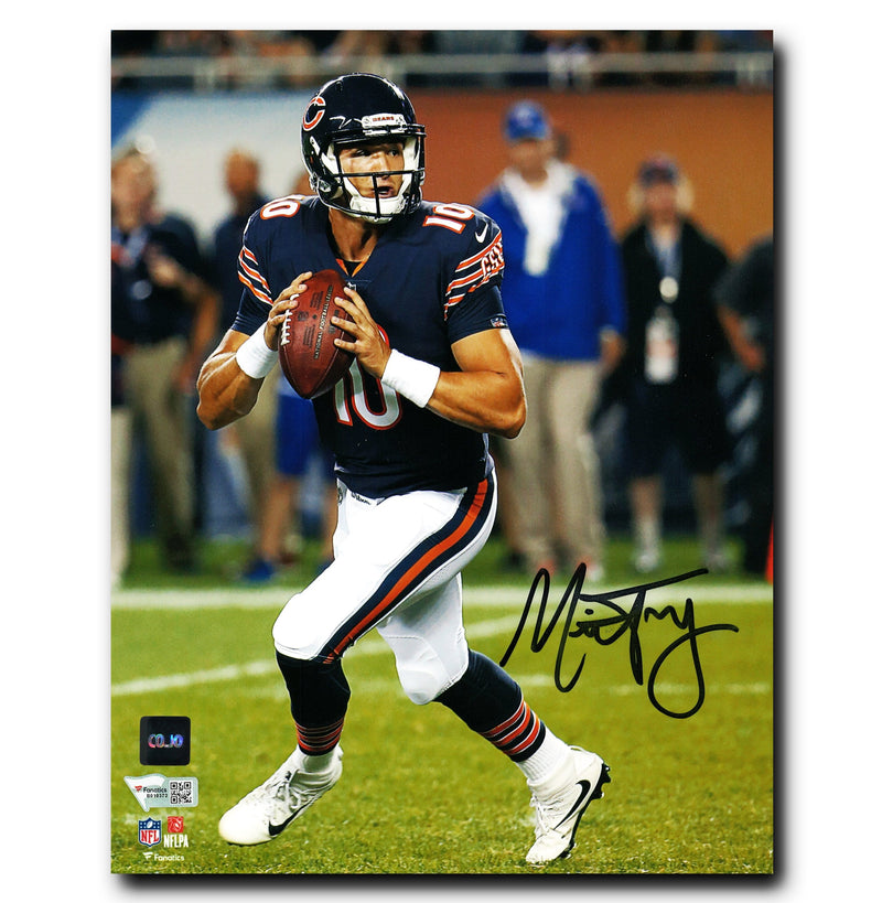 Mitchell Trubisky Chicago Bears Autographed Looking Down Field 8x10 Photo CoJo Sport Collectables Inc.