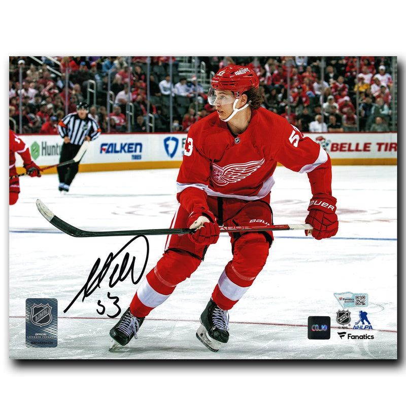 Moritz Seider Detroit Red Wings Autographed Home 8x10 Photo CoJo Sport Collectables Inc.