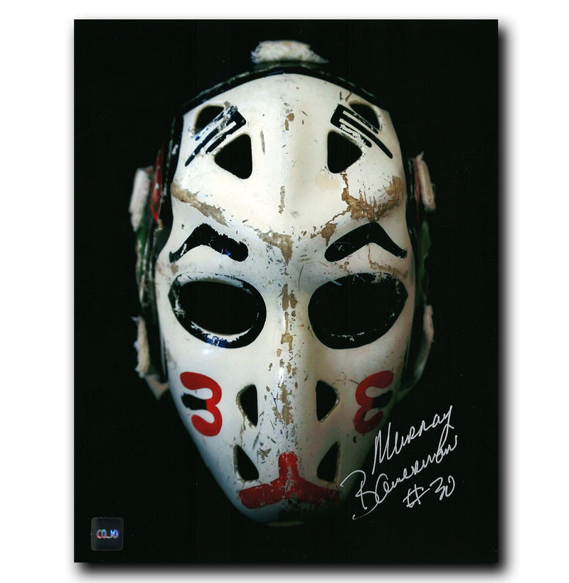 Murray Bannerman Chicago Blackhawks Autographed Mask 8x10 Photo CoJo Sport Collectables