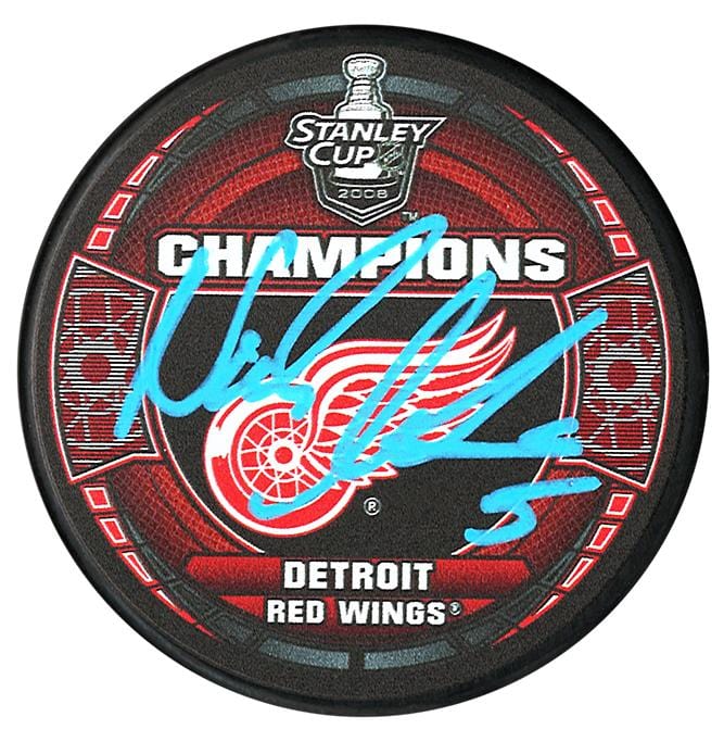 Nicklas Lidstrom Detroit Red Wings Autographed 2008 Stanley Cup Champions Puck CoJo Sport Collectables Inc.