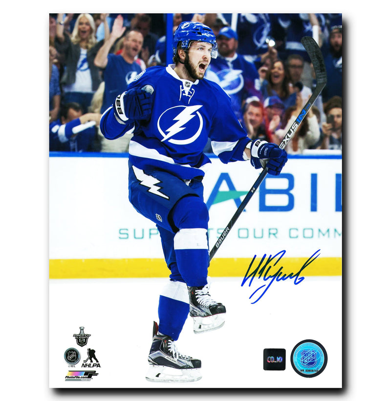 Nikita Kucherov Tampa Bay Lightning Autographed Goal Celebration 8x10 Photo CoJo Sport Collectables Inc.