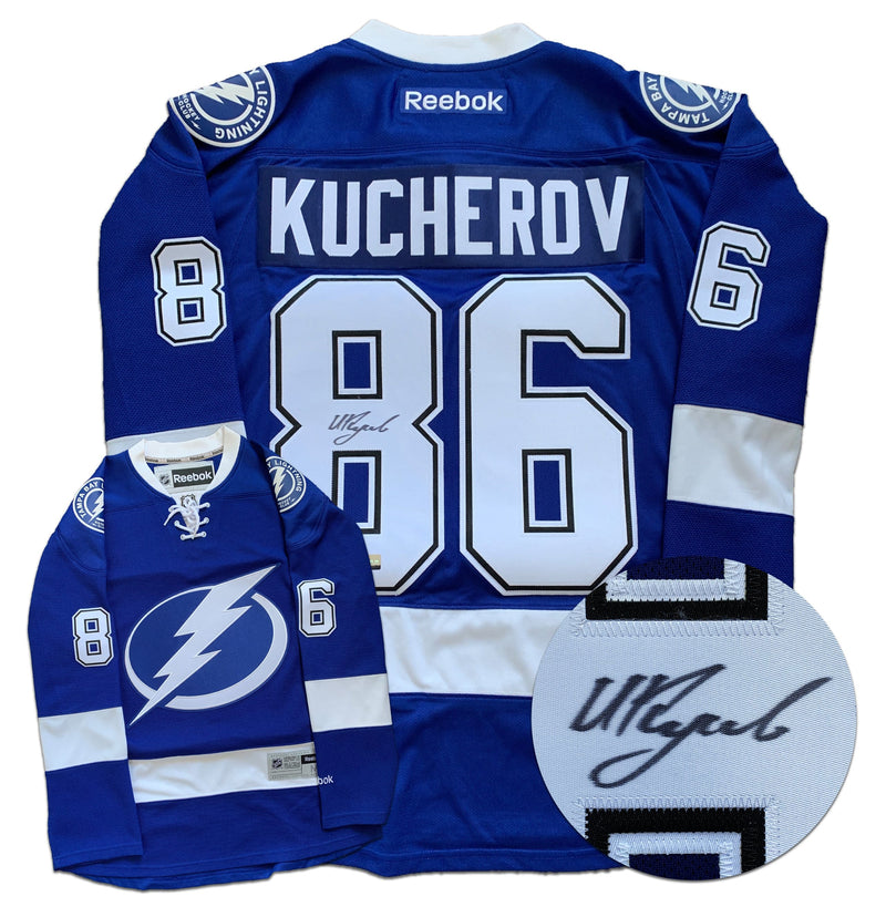 Nikita Kucherov Tampa Bay Lightning Autographed Reebok Jersey CoJo Sport Collectables