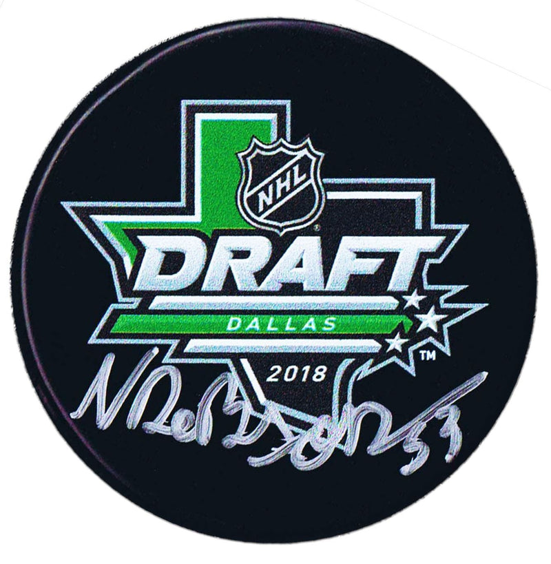 Noah Dobson New York Islanders Autographed 2018 NHL Draft Puck CoJo Sport Collectables Inc.