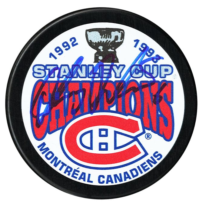 Oleg Petrov Autographed Montreal Canadiens 1993 Stanley Cup Champions Puck CoJo Sport Collectables Inc.