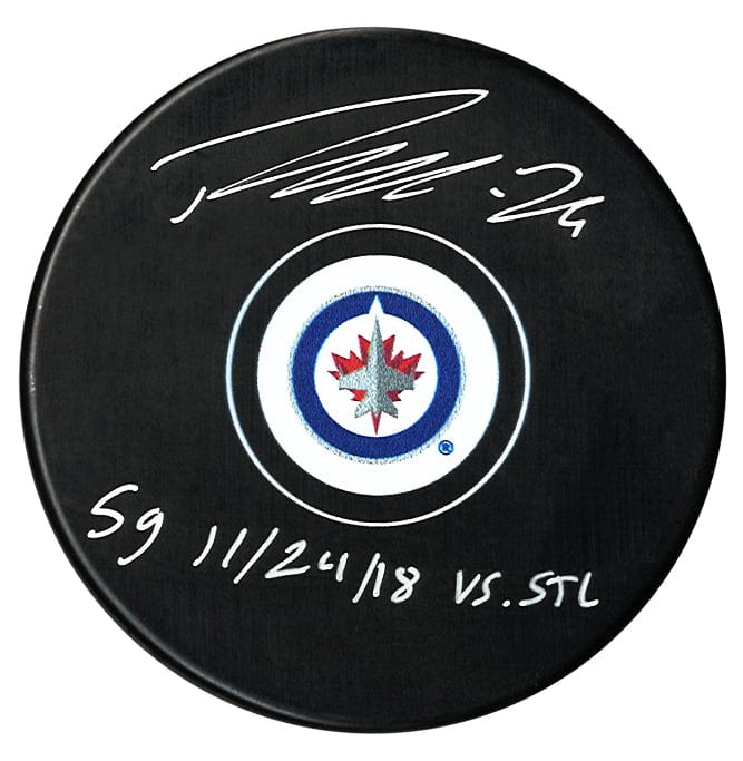 Patrik Laine Autographed Winnipeg Jets 5 Goal Game Inscribed Puck CoJo Sport Collectables Inc.