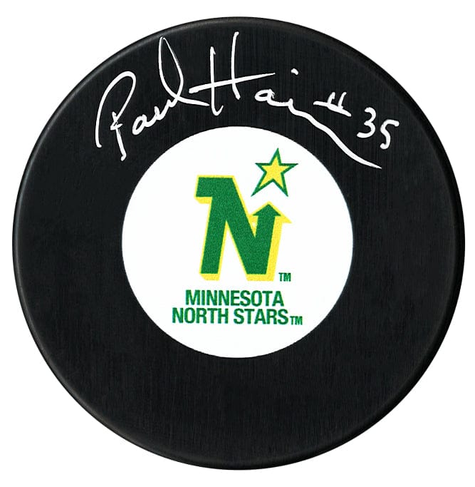 Paul Harrison Autographed Minnesota North Stars Puck CoJo Sport Collectables Inc.