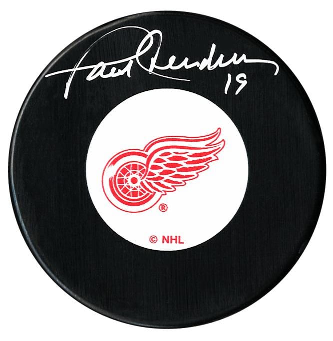 Paul Henderson Autographed Detroit Red Wings Puck CoJo Sport Collectables Inc.