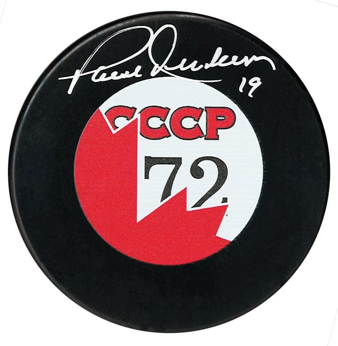 Paul Henderson Team Canada Autographed 1972 Summit Series Puck CoJo Sport Collectables Inc.