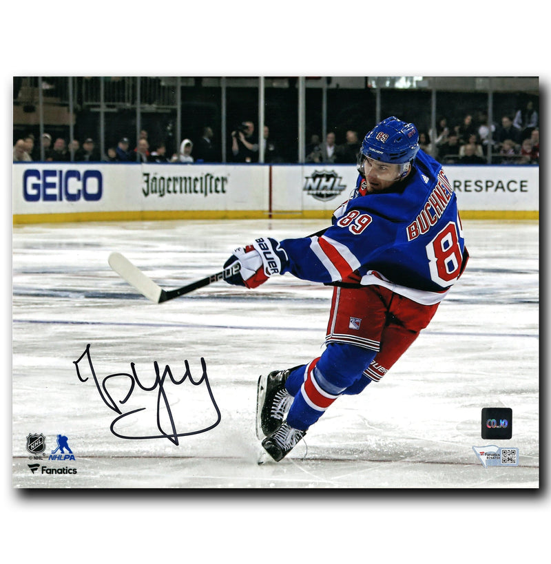 Pavel Buchnevich New York Rangers Autographed Shooting 8x10 Photo CoJo Sport Collectables