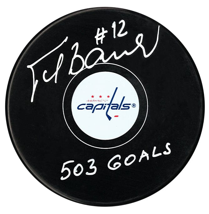 Peter Bondra Autographed Washington Capitals 503 Goals Inscribed Puck ...
