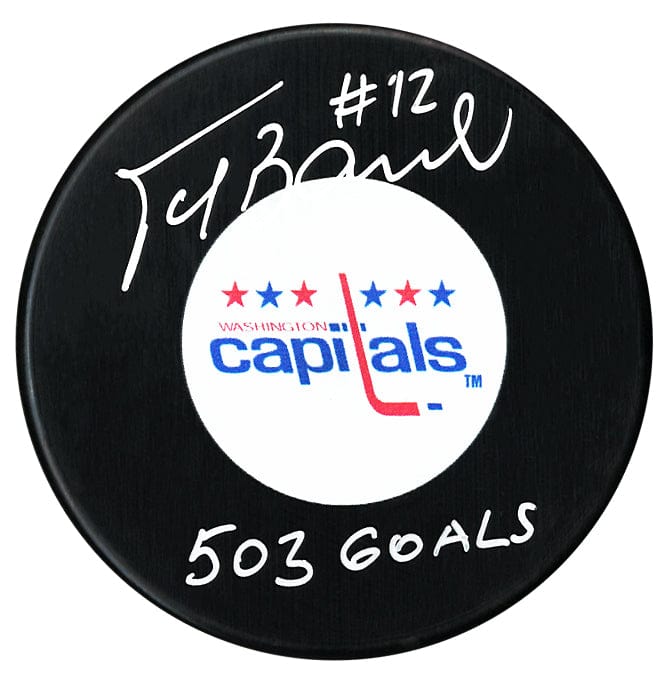 Peter Bondra Autographed Washington Capitals 503 Goals Inscribed Retro Puck CoJo Sport Collectables Inc.