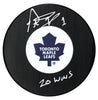 Peter Ing Autographed Toronto Maple Leafs 20 Wins Inscribed Puck CoJo Sport Collectables Inc.