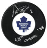 Peter Ing Autographed Toronto Maple Leafs Draft Inscribed Puck CoJo Sport Collectables Inc.