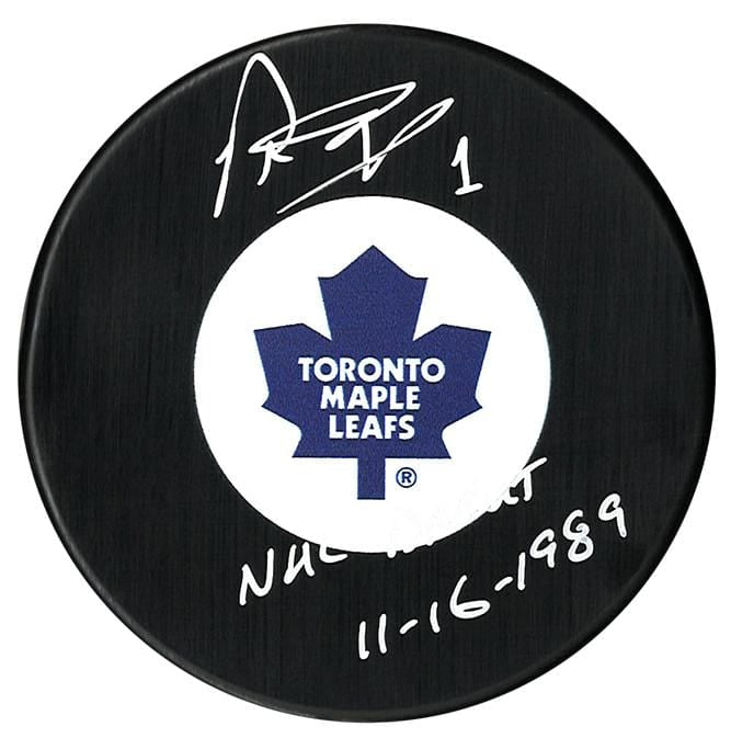 Peter Ing Autographed Toronto Maple Leafs NHL Debut Inscribed Puck CoJo Sport Collectables Inc.