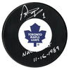 Peter Ing Autographed Toronto Maple Leafs NHL Debut Inscribed Puck CoJo Sport Collectables Inc.