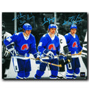 Peter Stastny, Marian Stastny, and Anton Stastny Quebec Nordiques Autographed Spotlight 8x10 Photo CoJo Sport Collectables Inc.