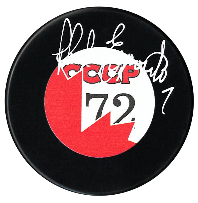 Phil Esposito Autographed 1972 Summit Series Puck CoJo Sport Collectables Inc.