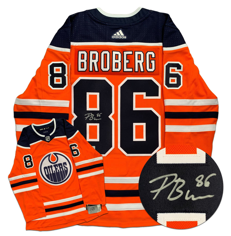 Philip Broberg Edmonton Oilers Autographed Adidas Jersey CoJo Sport Collectables Inc.