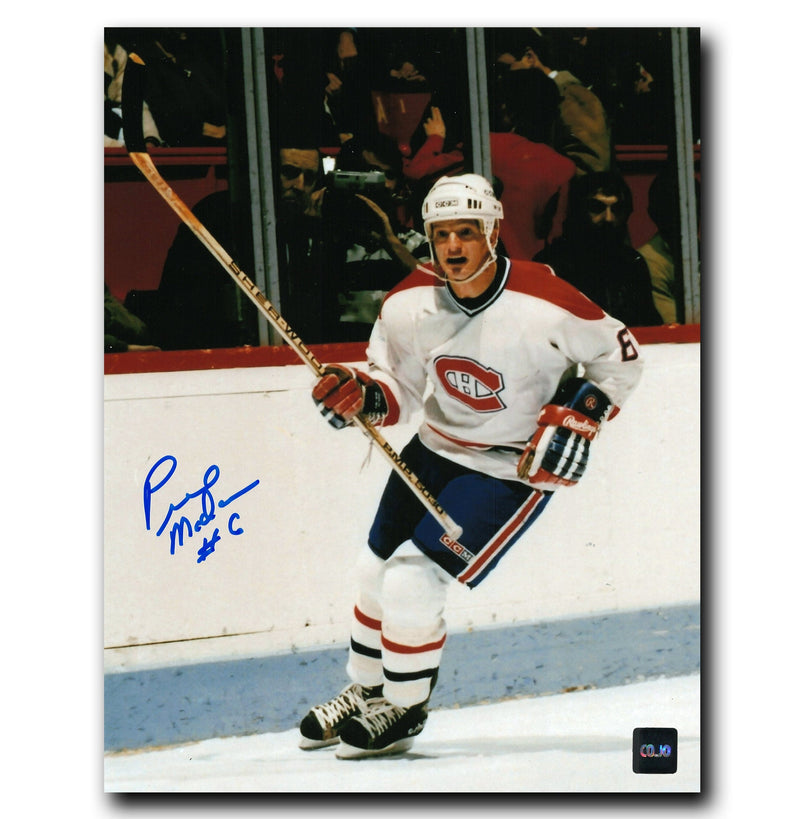 Pierre Mondou Montreal Canadiens Autographed Skating 8x10 Photo CoJo Sport Collectables