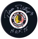 Pierre Pilote Autographed Chicago Blackhawks Puck CoJo Sport Collectables