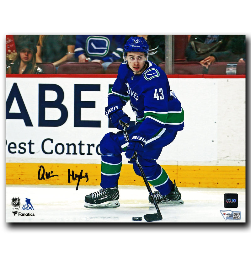 Quinn Hughes Vancouver Canucks Autographed Action 8x10 Photo CoJo Sport Collectables