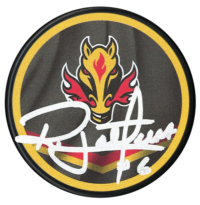 Ric Nattress Autographed Calgary Flames Reverse Retro Puck CoJo Sport Collectables Inc.